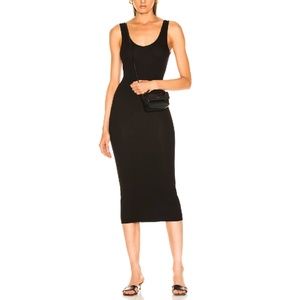 Enza Costa Silk Rib Knit Tank Midi Dress in Size Small